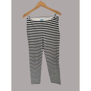 SUMMER - J. McLaughlin Womens Black & White Striped Stretch Pants Size 4